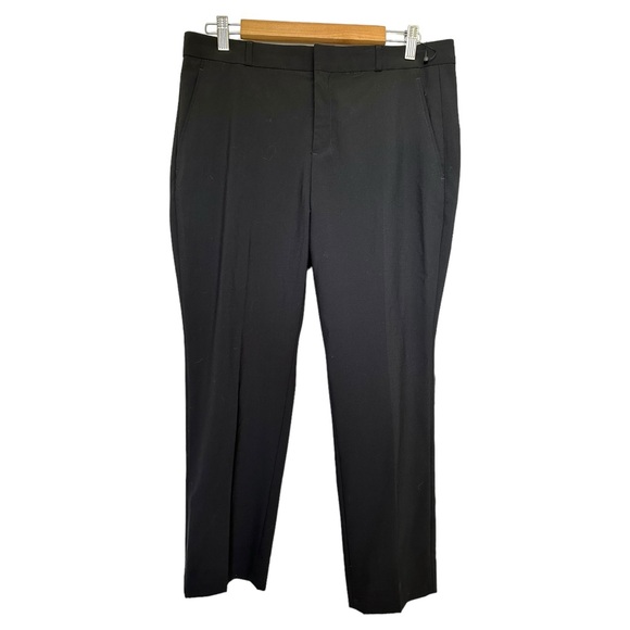 Banana Republic Ryan Slim Straight Fit Washable Wool Blend Pants Black  8 Short - Picture 13 of 14
